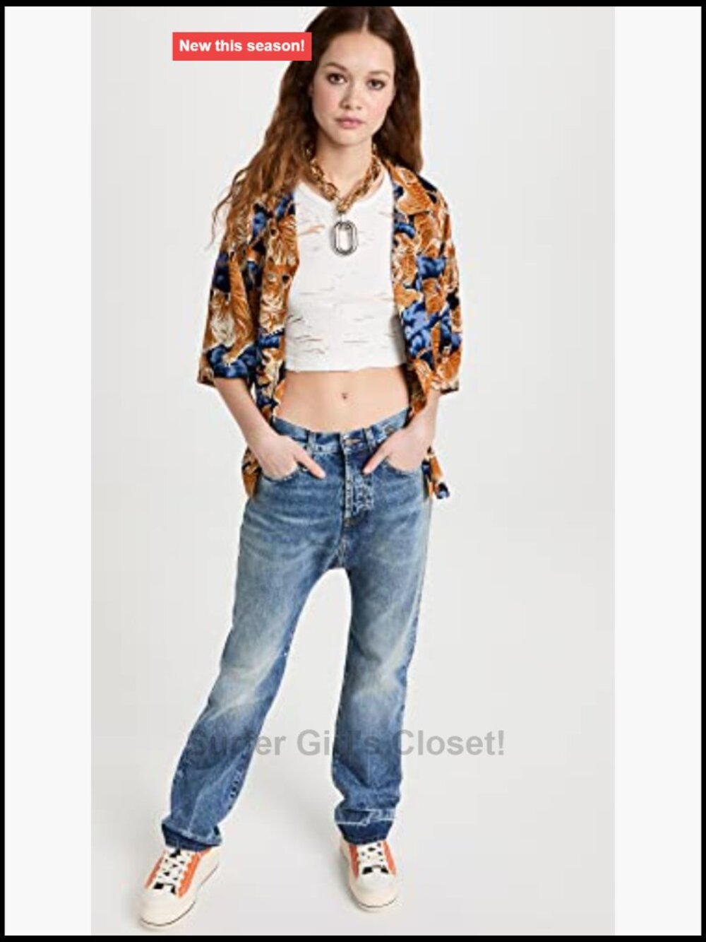 Distressed Cropped Ripped Tank Top, Ribbed Knit, Sleeveless, Scoop Neckline - Picture 5 of 6